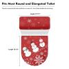 Epaihaiy Christmas Snowman Toilet Lid Cover Elongated, Thick Toilet Seat Cover for Bathroom, Washable Soft Toilet Cover, Fits Most Toilet Lids and Tank view 4