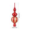 Christmas Tree Topper Shiny Xmas Tree Finials Hand-Painted Treetop Plastic Season Decorations, Beautiful, Classic Christmas Ornaments 9.05 x 2.63 Inches Red view 2