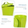 BESTOYARD 2 Pcs Garbage Can Plant Basket Outdoor Trash Can Basket with Lid Mini Pots Outdoor Counter Dog Poop Trash Can Desk Trash Can Trash Cans Garbage Bin Flowers Office Iron Stationery view 2