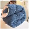 FDISDIFH Thickened Super Soft Insulation Hibiscus Winter Quilt, Imitation Cashmere + Hibiscus Double Fabrics, Breathable Warmth Fluffy Plush Sided Velvet Blanket (G 220x240cm/86.6x94.5in(5kg)) view 1