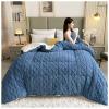FDISDIFH Thickened Super Soft Insulation Hibiscus Winter Quilt, Imitation Cashmere + Hibiscus Double Fabrics, Breathable Warmth Fluffy Plush Sided Velvet Blanket (G 220x240cm/86.6x94.5in(5kg)) view 2