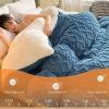 FDISDIFH Thickened Super Soft Insulation Hibiscus Winter Quilt, Imitation Cashmere + Hibiscus Double Fabrics, Breathable Warmth Fluffy Plush Sided Velvet Blanket (G 220x240cm/86.6x94.5in(5kg)) view 3