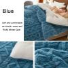FDISDIFH Thickened Super Soft Insulation Hibiscus Winter Quilt, Imitation Cashmere + Hibiscus Double Fabrics, Breathable Warmth Fluffy Plush Sided Velvet Blanket (G 220x240cm/86.6x94.5in(5kg)) view 4