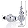 Christmas Tree Topper Shiny Xmas Tree Finials Hand-Painted Treetop Plastic Season Decorations, Beautiful, Classic Christmas Ornaments 9.05 x 2.63 Inches Silver view 2