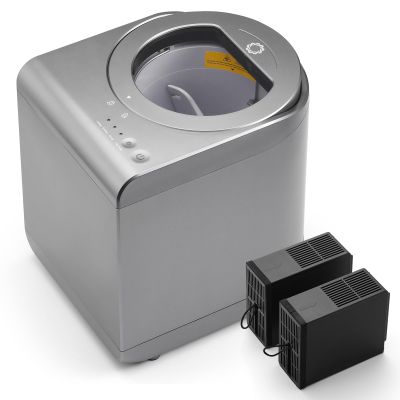Airthereal Revive Electric Kitchen Composter with Visual Cover, Upgraded SHARKSDEN Tri-Blade, Turn Food Waste and Scraps into Natural Fertilizer for Plants, R500-V, Grey