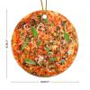 ArogGeld Christmas Ornament Food Pizza Round Christmas Ornament Kitchen Rules Double-Sided Printing Funny Food Restaurant Poster Food Kitchen Hanging Ornaments for Winter Christmas 3.2 Inch view 2