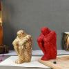 Handcrafted Set of 2 Resin Thinking Men Showpiece for Home Dcor Lovable Designer Decorative Gift Item by Wonder Handicraft Art view 3