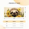 Sloth Sunflower Banner Holiday Backdrop for Outdoor Happy Birthday Decorations Yard Signs Christmas Banners Fence Hanging Flag Home Decoration for Party Wedding Business view 3