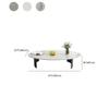 CraftThink Coffee Table, Mid Century Modern Oval Stone Tabletop SideTable Coffee Table with Double Pedestal Metal Base for Living Room Center -Jadeite 47" L x 23.5" W x 18" H view 2
