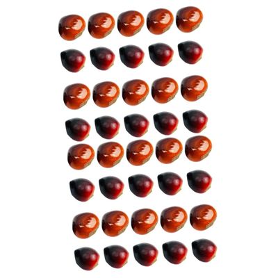 ARTIBETTER 40 pcs Foam Chestnuts Vase Filler Chestnut Background Lifelike Simulation Acorn Fruit Table Scatter Photography Prop Christmas China Artificial