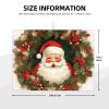 Christmas Holiday Santa Claus Wreath Dish Drying Mat for Kitchen Counter Absorbent Dish Drying Pad Non Slip Kitchen Drying Mat Coffee Mat Microfiber Dish Mat for Sink Dishes Countertop Draining Racks view 2