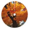 Autumn Maple Christmas Tree Skirt with Pom Pom Trim Xmas Tree Skirt for Holiday Party Soft Christmas Decorations Christmas Tree Mat Base Cover for New Yea Decoration view 1