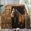 zcwl Horse Blanket Twin XL Size, Western Fleece Throw Blanket for Couch Bed Sofa, Rustic Patterned Blankets and Throws, Super Soft Cozy Plush Flannel Blanket, 66x90, Decor & Gift view 1