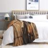 zcwl Horse Blanket Twin XL Size, Western Fleece Throw Blanket for Couch Bed Sofa, Rustic Patterned Blankets and Throws, Super Soft Cozy Plush Flannel Blanket, 66x90, Decor & Gift view 3