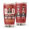 Personalized Tumbler For Dad Grandpa From Family Friends Dear Dad Forget Christmas Love You Everyday 4 Kids Crossed Arms Custom Name 20oz With Lid Travel Cup Gifts For Dad On Birthday view 1