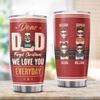 Personalized Tumbler For Dad Grandpa From Family Friends Dear Dad Forget Christmas Love You Everyday 4 Kids Crossed Arms Custom Name 20oz With Lid Travel Cup Gifts For Dad On Birthday view 2