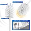 Y-in Hand Toilet Bowl Brush and Holder Set, Compact Toilet Scrubber Brush for RV and Bathroom Cleaning, Durable Classic 360PP Bristle, Drip-Proof, Wall Mountable.White view 4