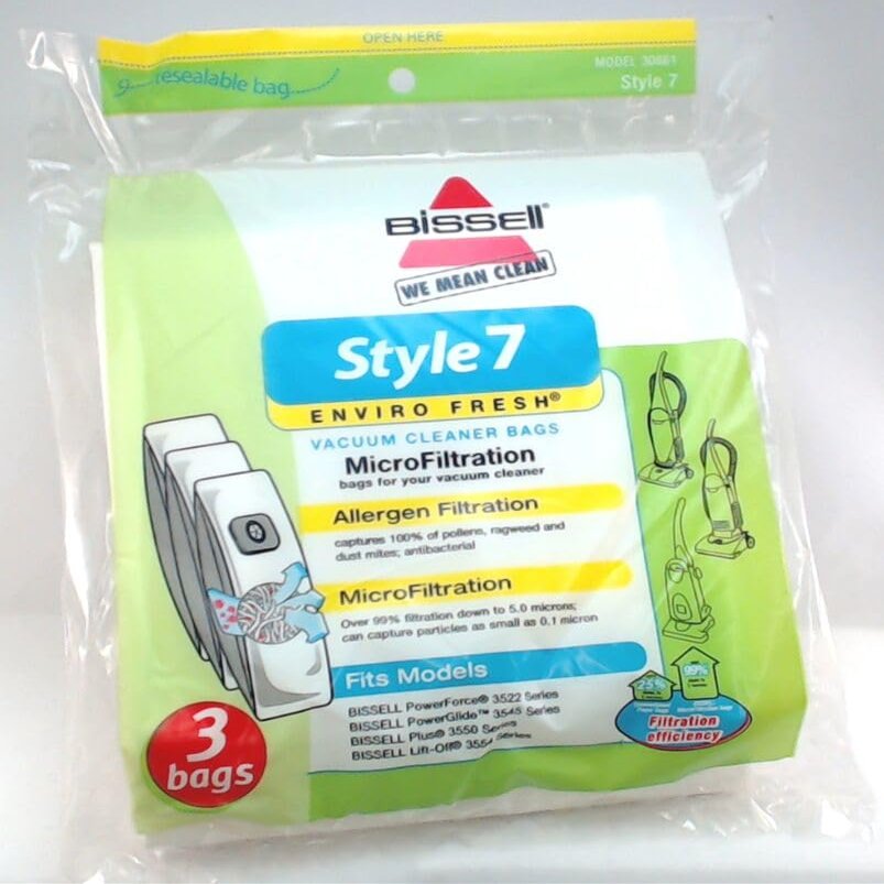 32120, Style 7 Vacuum Bags, 3 Pack fits 3522 Models