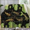 zcwl Koi Fish Blanket Twin Size, Lotus Flower Fleece Throw Blanket for Couch Bed Sofa, Chinese Japanese Patterned Blankets and Throws, Super Soft Cozy Plush Flannel Blanket, 60x80, Decor & Gift view 1