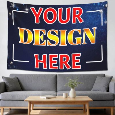 COWDIY Custom Tapestry for Wall Personalized Room Decor Wall Tapestry with Logo for Bedroom Wedding Backdrop Poster Home Decor 60 x 40 Inch