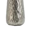 Benjara BM302673 23 in. Diamond Textured Tapered Aluminum Tall Oblong Vase Silver view 2