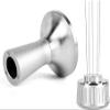 Decdeal 53mm Espresso Tamper, 2 in 1 Coffee Tamper with Stirrer, Stainless Steel Coffee Distributor Tamper Compatible with 54mm Breville Portafilter Basket (Silver) view 1