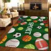 Cartoon Basketball Football Volleyball Baseball Sports Lover Area Rugs Carpet for Boy Room, Floor Rugs Soft Comfortable Washable Non-Slip for Living Room Bedroom Teen Study5 x 6ft view 4