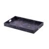 Benjara BM302624 25 in. Gold Map Design Rectangular Decorative Trays Deep Blue - Set of 2 view 1