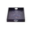 Benjara BM302624 25 in. Gold Map Design Rectangular Decorative Trays Deep Blue - Set of 2 view 3