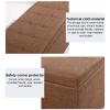 Solitar Storage Ottoman Bench, Shoe Bench with Hidden Storage, Tufted Footrest Faux Leather Padded Seat Bedroom Bench,Coffee Table,Holds up to 880lb (100x40x40cm(39x16x16inch), C1) view 3