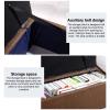 Solitar Storage Ottoman Bench, Shoe Bench with Hidden Storage, Tufted Footrest Faux Leather Padded Seat Bedroom Bench,Coffee Table,Holds up to 880lb (100x40x40cm(39x16x16inch), C1) view 4