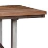 Benjara BM302423 60-77 in. Natural Brown Wood & Smooth Gray Metal Extendable Dining Table view 3