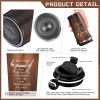 Roshtia Thank You Gift for Men 17 oz Stainless Steel Tumbler with Lid Leather Toiletry Bag Inspirational Keychain Team Gift for Male Employee Teacher Birthday(Wood Grain) view 3