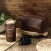 Roshtia Thank You Gift for Men 17 oz Stainless Steel Tumbler with Lid Leather Toiletry Bag Inspirational Keychain Team Gift for Male Employee Teacher Birthday(Wood Grain) view 4