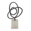 Benjara BM302657 9 in. Abstract Loop Design & Block Base Table Sculpture Black & Silver view 1