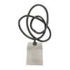 Benjara BM302657 9 in. Abstract Loop Design & Block Base Table Sculpture Black & Silver view 2