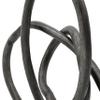 Benjara BM302657 9 in. Abstract Loop Design & Block Base Table Sculpture Black & Silver view 3