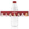 URROMA Christmas Water Bottle Labels, 48pcs Snowman Stickers, Red Adhesive Wine Bottle Covers for Party Supplies view 1