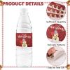 URROMA Christmas Water Bottle Labels, 48pcs Snowman Stickers, Red Adhesive Wine Bottle Covers for Party Supplies view 3