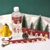 URROMA Christmas Water Bottle Labels, 48pcs Snowman Stickers, Red Adhesive Wine Bottle Covers for Party Supplies view 4