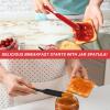 2Pcs Silicone Jar Spatulas, Mabor Long Handle Silicone Jar Spatulas for Baking Cooking Non-Stick Heat Resistant Jar Butter Scrapers for Jars Blenders Stirring Mixing view 2