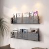 Brochure Display Stand Magazine Rack Hanging Magazine Rack for Kids Room, Acrylic Clear Brochure Display Stand Information Holder, Compact Literature Storage Rack 16 20 28 35 39 Inch Long ( Size : Len view 2