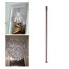 Standard Decorative Window Curtain Rods 21.6in,Telescopic Spring Tension Rod,Heavy Duty Curtain Rods,Thicken Sturdy Drapery Rods,Single Telescoping Window Curtain Rod view 4