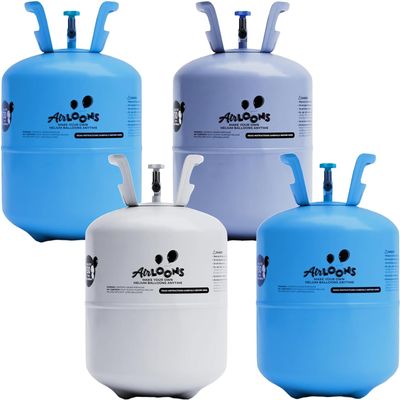 Airloons Helium Balloon Kit with 4 Pack 7.5 Cu Ft Tank - Includes 120 Multicolor 9 in Latex Balloons, Ribbon & Easy to Fill Nozzle - Easy Setup for Birthdays, Weddings, Baby Showers, DIY Party Dcor