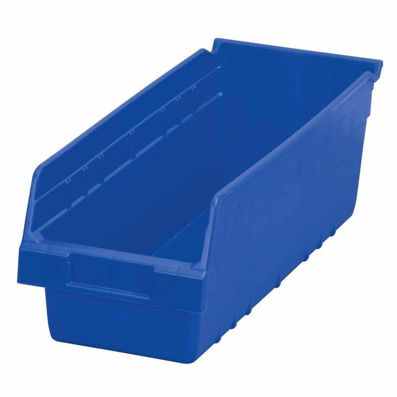 Shelving Inc. 18"d x 7"w x 6"h ShelfMax Akro Bins, Blue, 10 Count