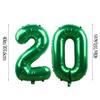 YFHVJTKO 40 Inch Green Number 20 Foil Balloons 20 Celebration Decorations for Happy 20th Birthday Party Wedding Bridal Shower Engagement Photo Shoot Anniversary Decoration, Number 20 Green Balloon view 3