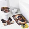 ZGDPBYF Bathroom Rugs Sets 3 Piece, Elegant Black Girl with Crown in A Beautiful, Non Slip Bath Mats for Bathroom Floor, Black Girl Bathroom Mats Carpet, Bathroom Runner Shower Mat with U Shaped view 3