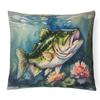 Caroline's Treasures DAC2803PW1216 Largemouth Bass Throw Pillow Machine Washable, Indoor Outdoor Decorative Pillow for Couch, Bed or Patio, 12HX16W view 1