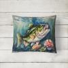 Caroline's Treasures DAC2803PW1216 Largemouth Bass Throw Pillow Machine Washable, Indoor Outdoor Decorative Pillow for Couch, Bed or Patio, 12HX16W view 2