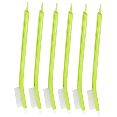 SOLUSTRE Deep Cleaning Kitchen 6pcs Small Brush Cleaning Set Scrub Brushes for Dishes Plastic